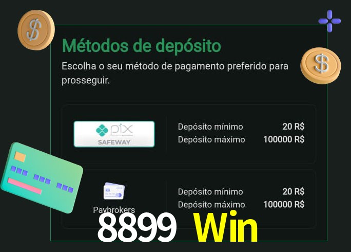 O cassino 8899 Win oferece uma grande variedade de métodos de pagamento